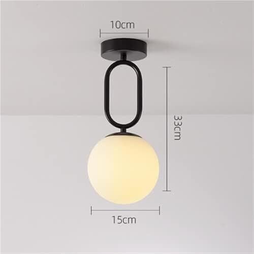 Plafonnier géométrique noir moderne en verre d'exception pour chambre - 8