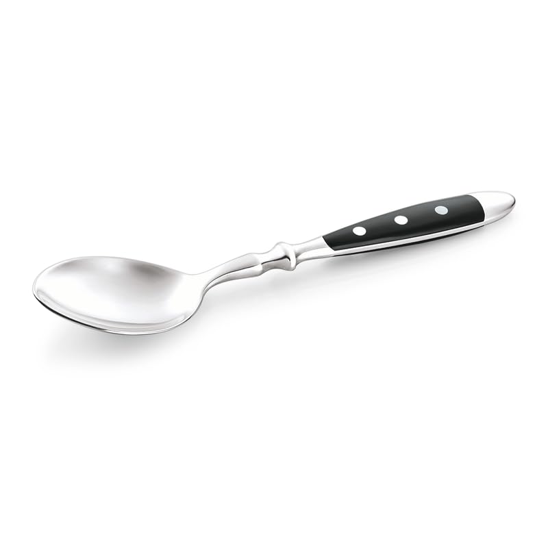 40 cucharas de cocina con mango de plástico, 19,5 cm, acero cromado 18/0