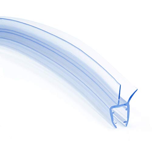 Joint de douche DQ-PP 50cm | Joint pour porte en verre de 6mm - 8mm d'épaisseur | UKG03 | Profil de drainage de l'eau Profil hydrofuge Cover