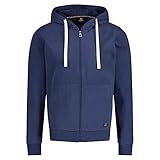 Kapuze mit Tunnelzug LERROS - Herren Sweatjacke mit Kapuze (22D4516), Größe:XL, Farbe:Vintage Blue (474)