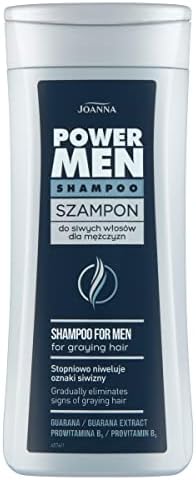Joanna Men Grey Hair Shampoo 200ml Gradually Eliminates Graying, Moisturizing