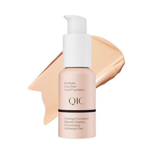 QIC Base de Maquillaje, Cobertura Media a Completa, Waterproof y de Larga Duración 12H+, Textura Cremosa y Sedosa, Fácil de Aplicar, Cruelty-Free, 02 Nude