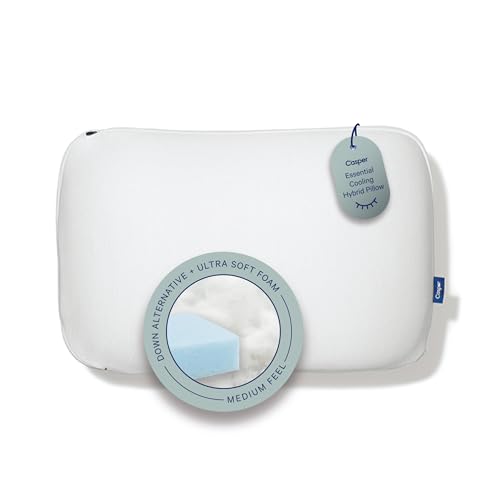 Casper, King Essential Cooling Hybrid Pillow, Single Pack