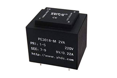 YHDC PCB welding isolation transformer PE3018-M 2VA 220V/12Vx2-image-42