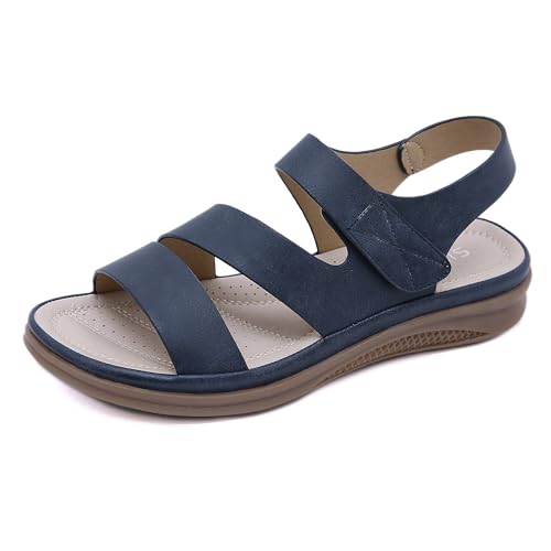 Sandalias deportivas para mujer con diseño de contraste colorido y suela gruesa de 4 cm