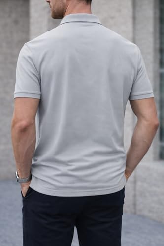Image of Mack Jonney Men's Cotton Polo T-Shirt|Solid Regular Fit|Half Sleeve Collar T-Shirt for Casual Wear-MJ-32