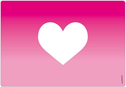 mySPOTTI moderner Spritzschutz Motiv Herz Pink Aluminium Küche Herd Kochfeld Cover