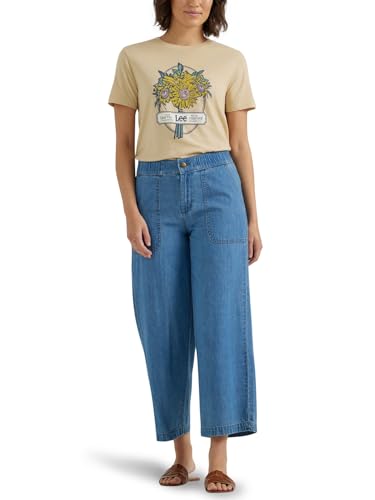 Lee Women's Ultra Lux Comfort Wide Leg Utility Crop Capri Pant4