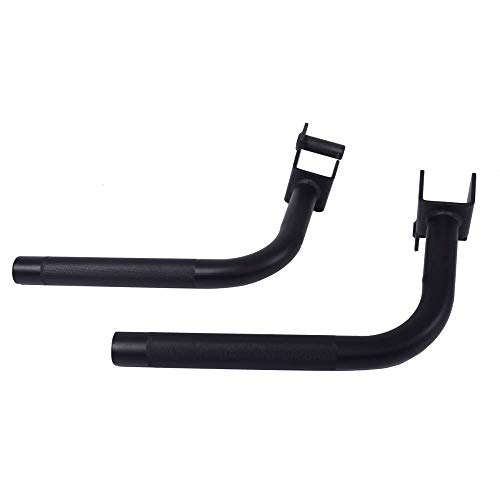 Powertec Dip Bars Attachment for Half Rack (WB-HR), 400lbs Weight Capacity, Black, Adjustable Height - Compatible Only with Powertec Equipments