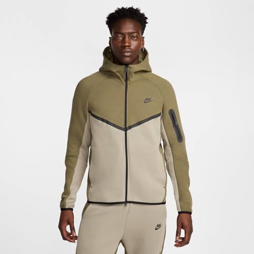 Nike HV0949-222 Men's Tech Fleece Hoodie with Zip Green2