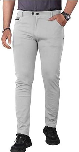 Image of K. K Garments 2 pcs Men's Regular Fit Lycra Blend Trousers for Men | Regular Fit Lycra Lower for Boys