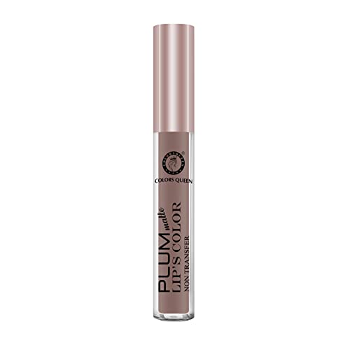 Image of Colors Queen Plum Matte Non Transfer, Water Proof, Liquid Lipstick Nude 7 ml
