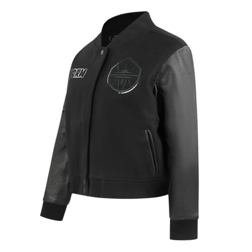 Image of Pro Standard Womens WNBA Classic Triple Black Varsity Jacket