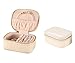 Scatole Portagioie , Cofanetto Portagioie Gioielli da Viaggio da Donna Organizzatore da Ragazza Custodia Piccola da Gioielleria per Anelli Orecchini Collane Bracciali, Jewelry Box …(beige)