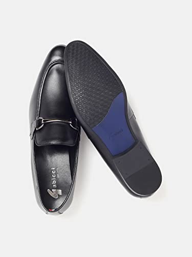 Image of Gabicci Formal Leather Slipon Loafer for Men, Office Wear, Genuine Leather, Buckle Detailing, Style Name Duke