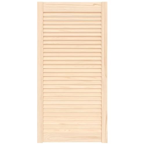 vidaXL Puerta Tipo Persiana con Celosía Rejilla Armario Tablillas Guardarropa Separador Decoración 99,3x49,4cm Madera Maciza de Pino