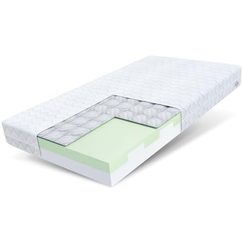 FDM Paulo Matelas 90x200 cm Mousse à Mémoire de Forme avec Couche de Sarrasin Naturel Épaisseur...