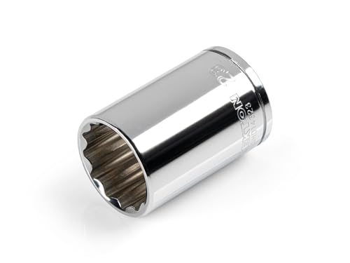 TEKTON 3/8 Inch Drive x 23 mm Semi-Deep 12-Point Socket | SHD14323