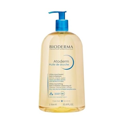 Bioderma Atoderm Shower Oil, Cleansing Oil For Face & Body, Nourishing Cleansing Oil For Dry to Atopic Sensitive Skin For Softer & Smooth Skin For Your Whole Family Cover
