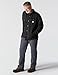 Carhartt Men's Rain Defender Loose Fit Heavyweight Quilted Snap Front Shirt Jac, Black, Medium