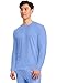 Cherokee Men's Long Sleeve Underscrub Tee Modern T-Shirt with Crew Neck - CK807, S, Ciel Blue