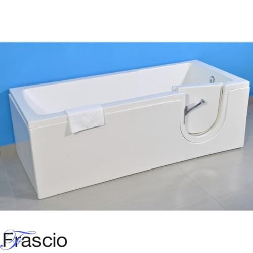 Badewanne mit Tür und Sitz Modell 17 Größe 170 x 70 cm Version links weiß – Bild 4