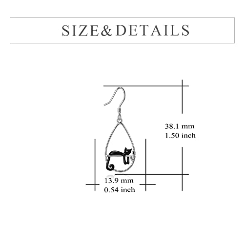 YFN Animal Earrings Sterling Silver Animal Heart Hoop Dangle Earrings Cute Jewelry Gifts for Women4