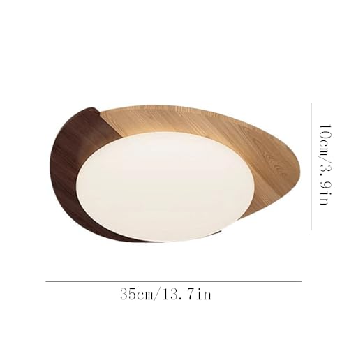 Plafonnier en bois de noyer massif pour chambre et bureau chic