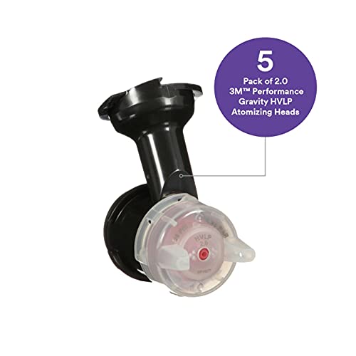Image of 3M Performance Gravity HVLP Atomizing Head Refill Kit, 26720, Size 2.0, Red, for use with Performance Spray Gun and 3M PPS 2.0 Paint Cups,(Pack of 25)