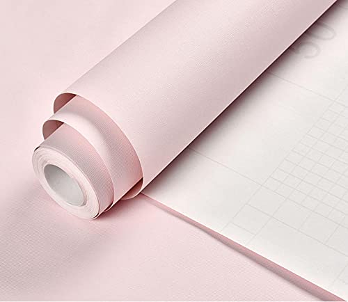 Film Vinyle PVC Amovible Rose Clair Imperméable et Facile à Poser 66x800 cm