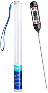 LEFJUBAW Digital Cooking Meat Thermometer, Multi Functional Thermometer with Instant Read, Food Probe Kitchen Cooking, Best for Food, Meat, Grill, BBQ, Milk, and Water (Battery Included), 5.9 inches