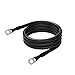 4 AWG Battery Cable 4AWG Gauge Pure Copper Battery Inverter Cables with 3/8 in Lugs Both Ends Power Inverter Wire Set for Automotive Solar Marine Boat RV Car Motorcycle Red and Black (6ft)
