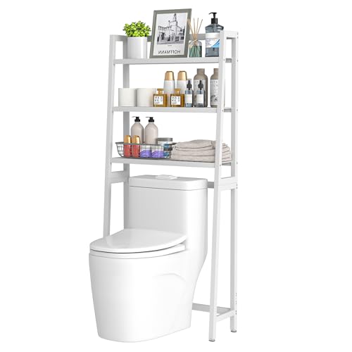 VASMIA Over The Toilet Storage,Bamboo 3-Tier Bathroom Organizer Over Toilet Storage...
