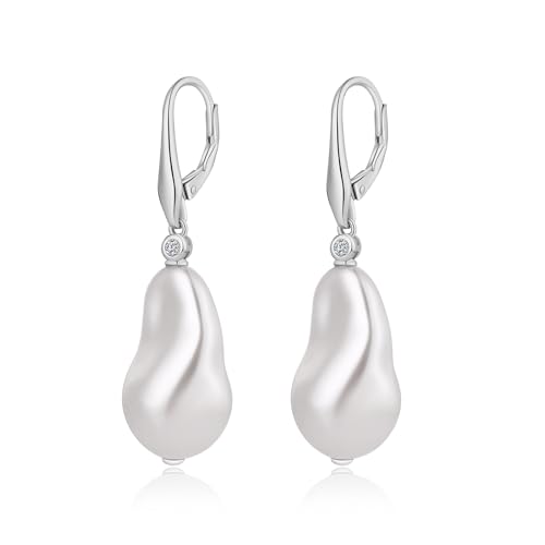 Perle Baroques argent 925 boucles doreilles pendantes de qualite