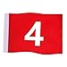 kowaku Golf Flag, Red Portable Large Numbered Putting Green Flag, 19.3x12.6 inch for Country Club, Practice Course, Golfer Gift, 4