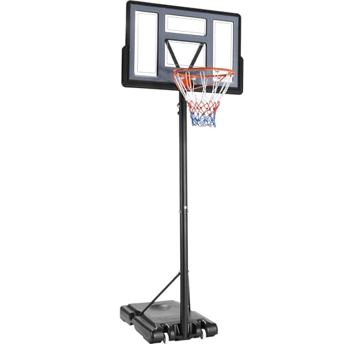 🏀【ALTEZZA REGOLABILE DA 135 CM A 305 CM】: Il sistema di sollevamento del canestro da basket ha 11 livelli di regolazione in altezza, garantendo flessibilità di utilizzo. Quando sono installati 3 poli, è disponibile una gamma da 230 cm a 305 cm. Quando sono installati 2 poli, è disponibile una gamma da 135 cm a 195 cm. Puoi installarlo all'interno o all'esterno, come vialetto, cortile, cortile, parco, parco giochi, garage, palestra, ecc.
