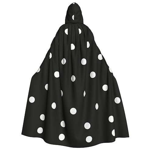 Cape à capuche noire et blanche EdWal, cape durable pour cosplay