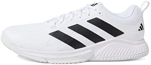 adidas Men's Court Team Bounce 2.0 Indoor Shoe, White/Black/White, 9