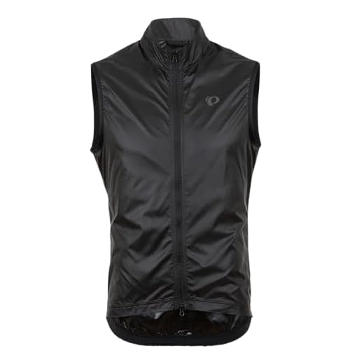 PEARL IZUMI Men's Attack Barrier Vest, Ultralight Fabric & Form Fitting Cycling Vest With Water Repellent Treatment & Reflective Elements For Safety, Black, XX-Large