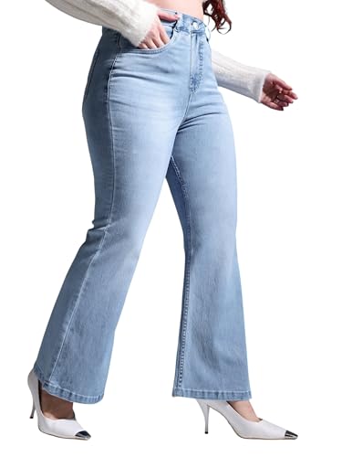 Image of Miss Chase A+ Women's Bootcut High Rise Stretchable Denim Jeans