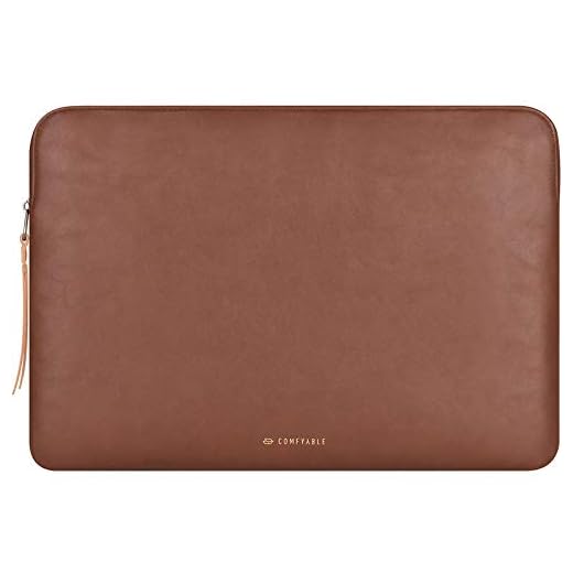 Comfyable Capa protetora fina para laptop de 13 a 13,3 polegadas compatível com MacBook Pro e MacBook Air de 13 polegadas, capa de couro PU à prova d'água, capa para notebook e computador para Mac, marrom