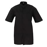 Camisa Uniforme Camarero Hombre Cuello MAO Mangas Cortas MESERO DEPENDIENTE Barman COCTELERO PROMOTRORES - Ref.827B