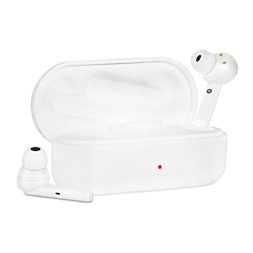 ZEBRONICS SOUND BOMB Supporting Bluetooth 5.0 TWS Earphones with Touch Control,Call Function,Voice Assistant & Upto 18hrs Playback time with Portable Charging Case(White)