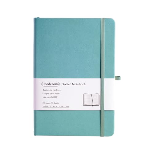 Carnet de notes A5 rigide haut de gamme avec grille de points et reliure cousue