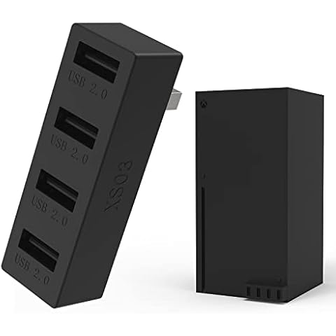 4 Ports USB Hub 2.0 for Xbox Series X/S, High Speed USB Hub Splitter Expansion Adapter Compatible with Xbox Series X/S Console Cover
