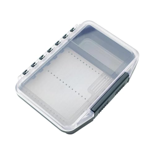 Aymzbd Fly Fishing Box Container Transparent Lid Compact High Performance Heavy Duty Multifunctional Gifts Sturdy Fishing Hook Box, Black