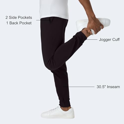 Image of Hanes Originals Cotton Joggers, Jersey Sweatpants for Men with Pockets, 30 inch Inseam