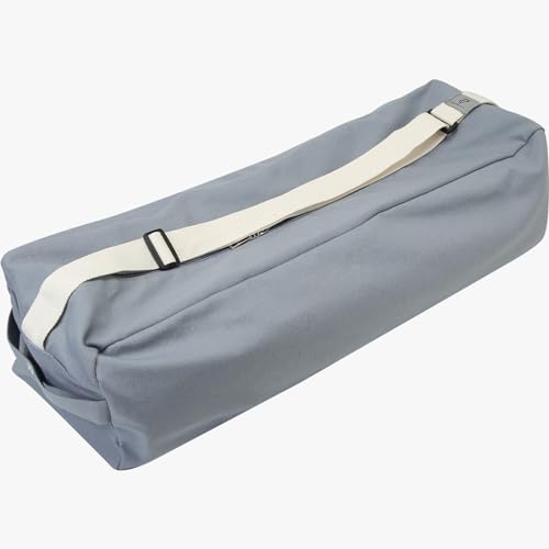 PERPETUAL Bolsa Esterilla de Yoga Pilates - Funda Transporte Viaje - Mat Bag con Correa Ajustable y Bolsillo Interior - Tamaño Grande Compatible Esterilla hasta 65cm Ancho - Unisex Hombre Mujer (Gris)