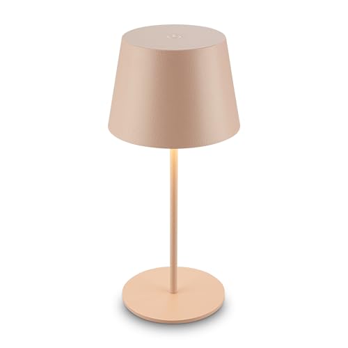 BRILONER - Lampe de table sans fil, variateur tactile continu, fonction mémoire, ip44, câble usb-c, batterie remplaçable, lampe de chevet sans fil, salon à...