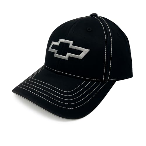 Gorra Chevrolet con logo Bowtie en negro ajustable miniatura 1